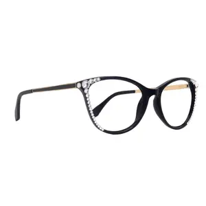 Cattitude Bling Reading Glasses 4 Women W Clear  Genuine European Crystals, Magnifying Cat Eye  NY Fifth Avenue