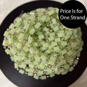 AAEssentials Glow in the Dark Waist Beads - Green Beads with Silver Accents for Stylish Wear