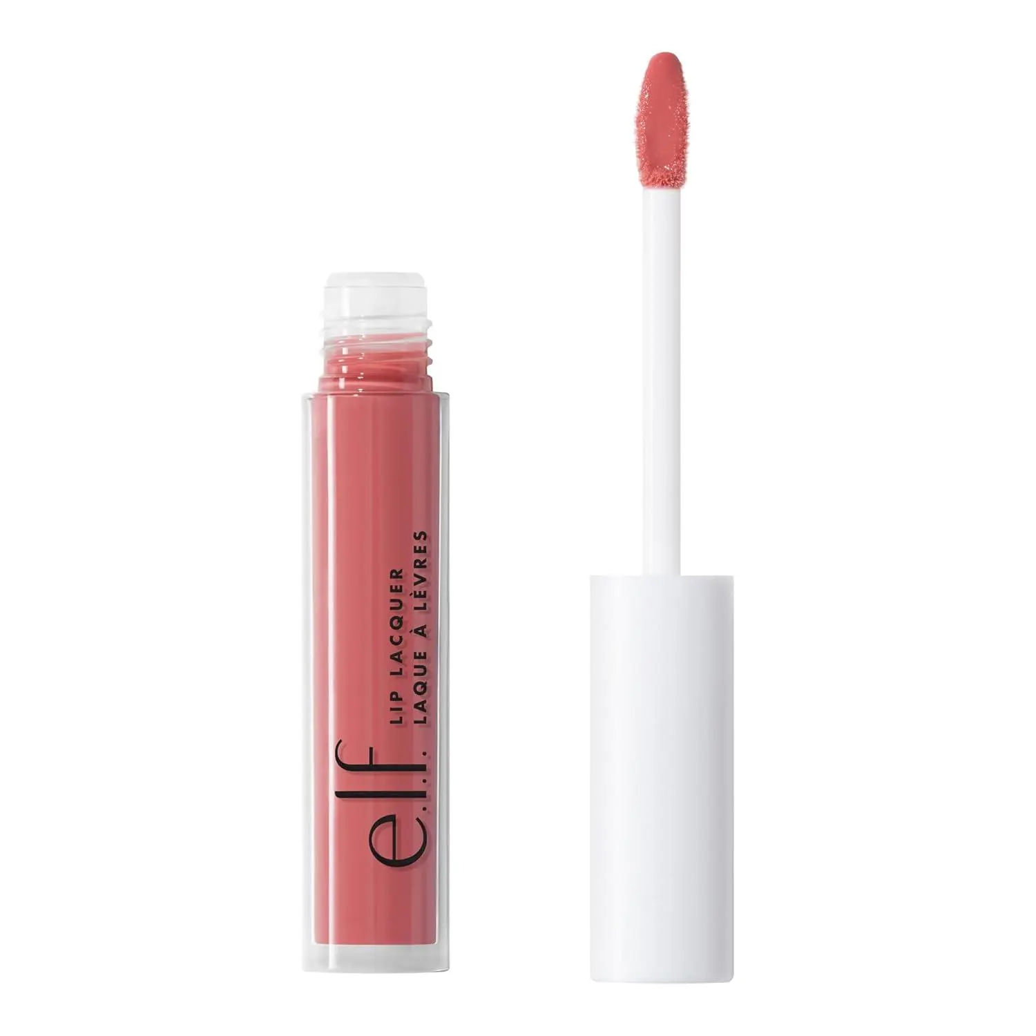 e.l.f. Lip Lacquer, Hydrating Lip Gloss, Non-Sticky Ultra-Shine with Vitamin A & E, Vegan & Cruelty-Free, Whisper Pink
