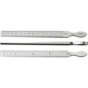 Starrett 0.01 to 0.15 Inch Measurement, 1 Leaf Taper Gage 6-1/4 Inch Long, Tool Steel, 0.001 Inch Graduation 51292
