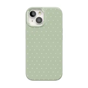 Casely iPhone 15 Case | On the Dot | Green Polka Dot | Compatible with MagSafe | Classic Ultra Thin Design
