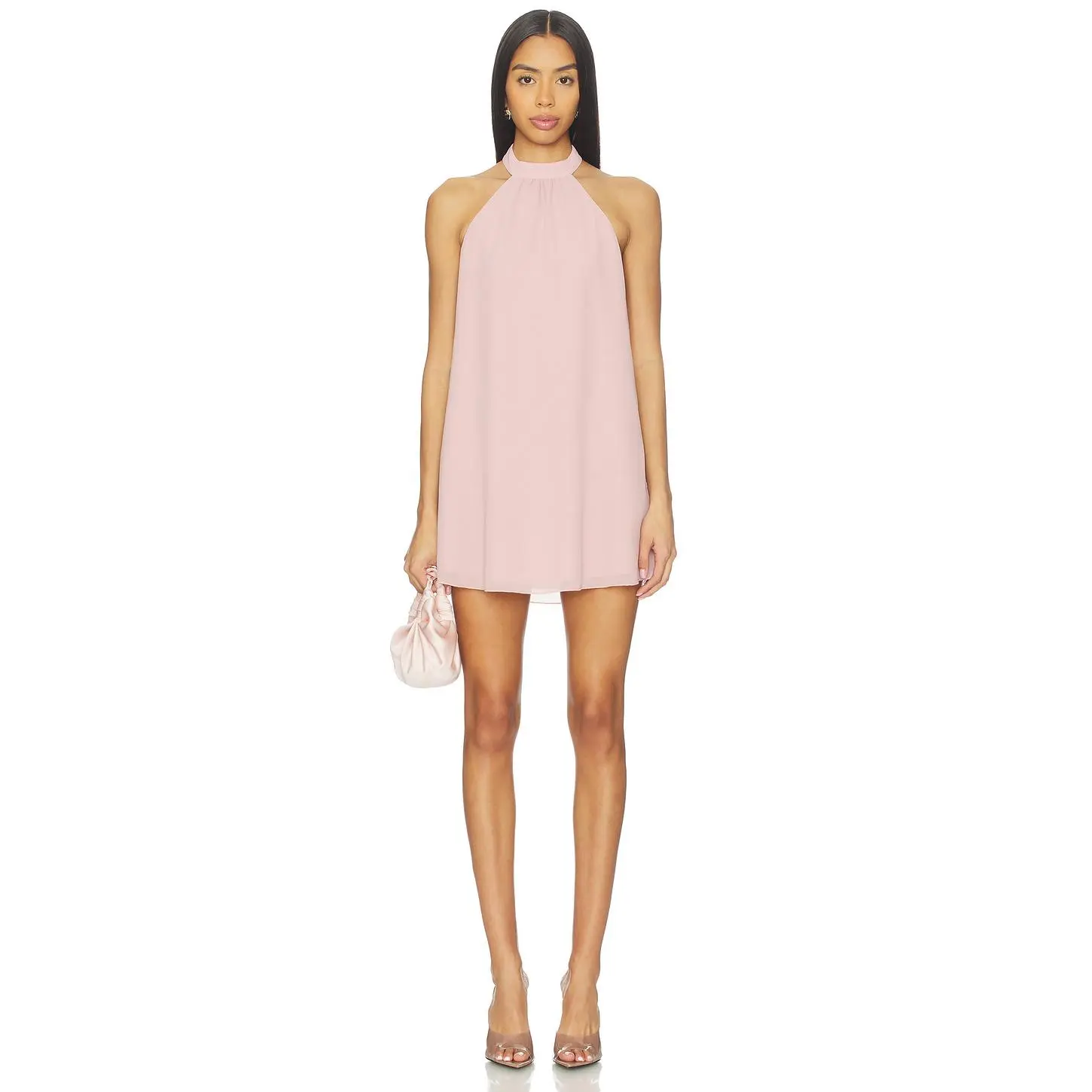 MORE TO COME Calanthe Mini Dress in Mauve