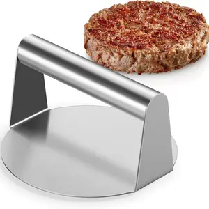 5.5 Inch Stainless Steel Burger Press Mold, Durable Kitchen Tool for Bacon, Patties, Steaks, Sandwiches, Dishwasher Safe