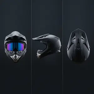 DOT Certified Full Face Aerodynamic Helmet with Goggles -  Tactical Off-Road Helmet, Windproof Breathable Racing Helmet Kit, Adjustable Safety Motorcycle Helmet with Gloves & Face Mask for Adult ATV & E-Bike