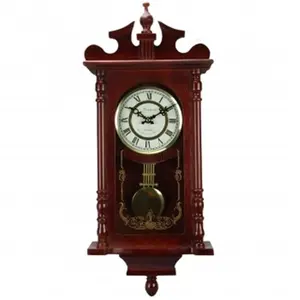 Bedford Clock Collection  Bedford Collection Redwood 25 in. Wall Clock with Pendulum & Chime