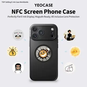 Smart iPhone Case Clear Case for iPhone 17 Pro Max 16 15 Pro Max with MagSafe Camera Lens Protector Magnetic Black Stand Rotatable anxiety  phone  cases iphone 17 i̇phone  pro  max iphone 16 pro max