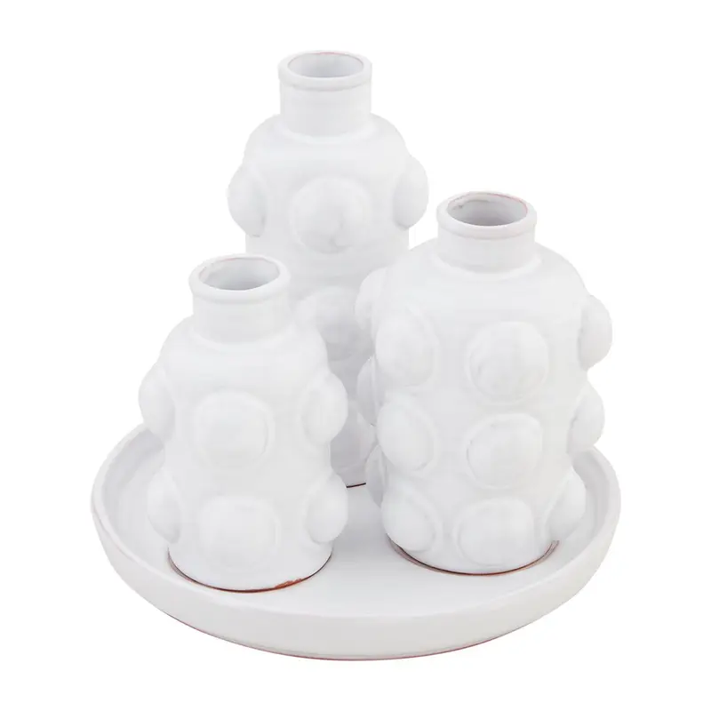 Mud Pie Beaded Triple Vase