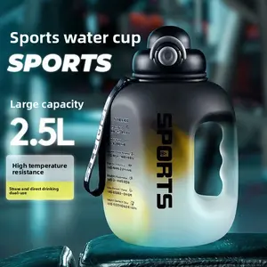 Heavy-Duty Hydration Bottle for Athletes: 1.6L & 2.5L Options, Odor-Free & Export Quality, Dual-Opening Lid for Quick Sips or Rapid Chugging