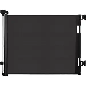Retractable Baby Gate for Stairs – 33" Height, Expands up to 55" Width – Safety Gate for Infants, Toddlers, Dogs & Pets – Easy Install, Secure Closure, Black Mesh Design for Indoor & Outdoor Use