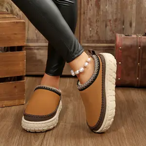 Cozy Platform Fuzzy Slippers for Women Short Ankle Mini Snow Boots with Anti-Slip Sole Lined with Winter Warm Furry Perfect for Indoor & Outdoor Shoes