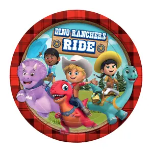Dino Ranch Party Supplies - Dinner Plates