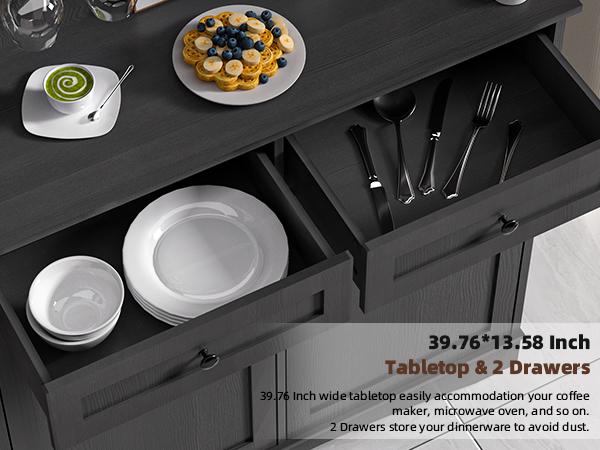 【Does Not Include Trash Can】 Spurgehom 2-in-1 Kitchen Trash Cabinet & Pantry Cabinet: Freestanding Tilt-Out Storage with Shelves, Holds 13 Gallon Garbage Can, for Kitchen, Living Room & Bathroom Organization