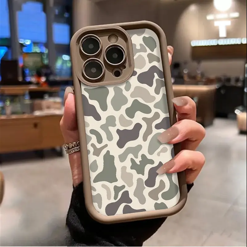 Camo TPU Case for iPhone 17 AIR 17 PRO 16 PRO 15  PRO MAX  14 PLUS 13 PRO 12 11 PRO XS MAX X XR