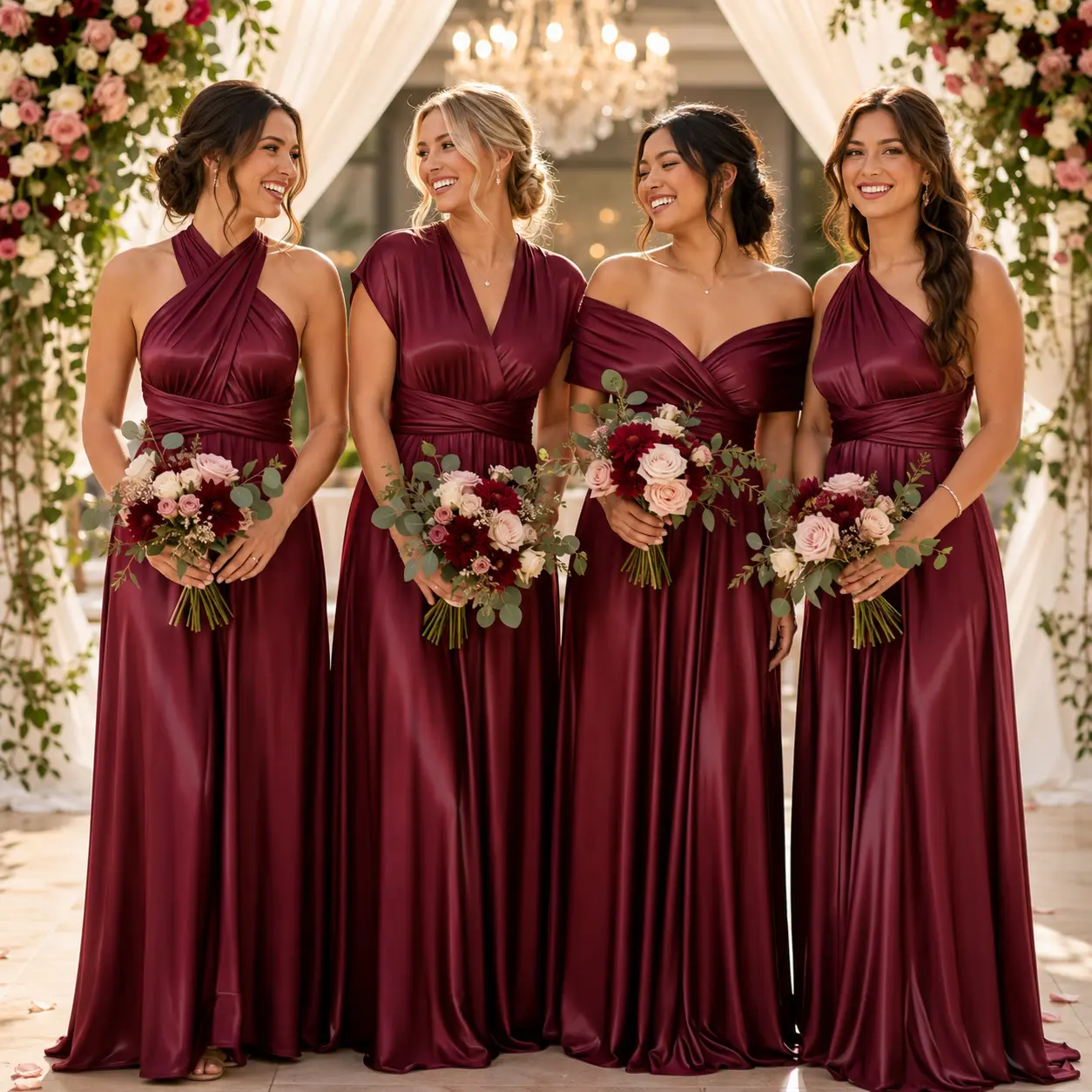 The Elegant Infinity: Minimalist Convertible Dress with Pockets - Soft Stretch Fabric with Elegant Drape, Standard & Plus Size