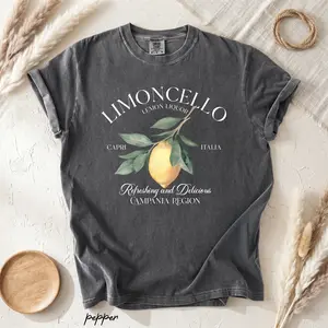 Comfort Colors Limoncello T-Shirt, Lemon Graphic Tee, Italian Summer Shirt, Amalfi Coast Vacation Top, Citrus Fruit Unisex Tee