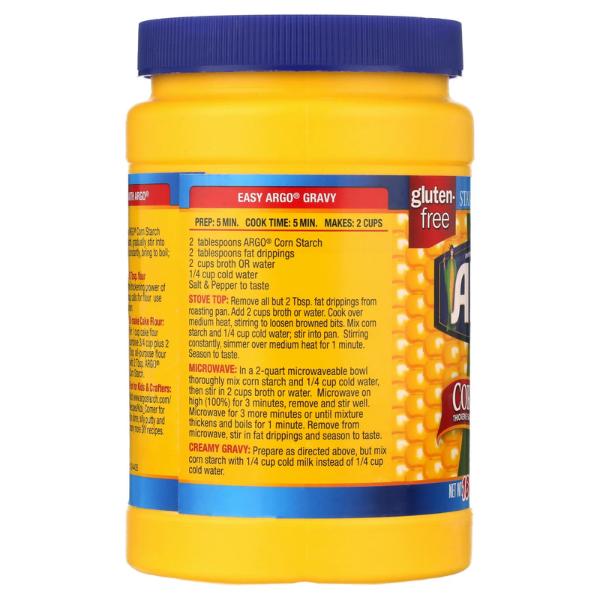 Argo 100% Pure Gluten-Free Corn Starch Thickener - 16 oz for Baking, Cooking & Sauces - Flour Flavor Taffy