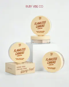 [RUBY VIBE CO] Velvet Touch Loose Setting Powder, Soft Matte Finish Face Powder, Translucent and Tinted Shades, Ultra-Fine Silky Texture, Lightweight ,Shine-Control Formula