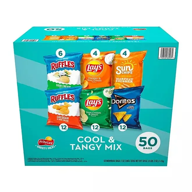 Frito_Lay Cool and Tangy Variety Pack Chips, 50 pack, Sour Crunchy Snack Frito_Lay Cool and Tangy Variety Pack Chips, 50 pack, Sour Crunchy Snack