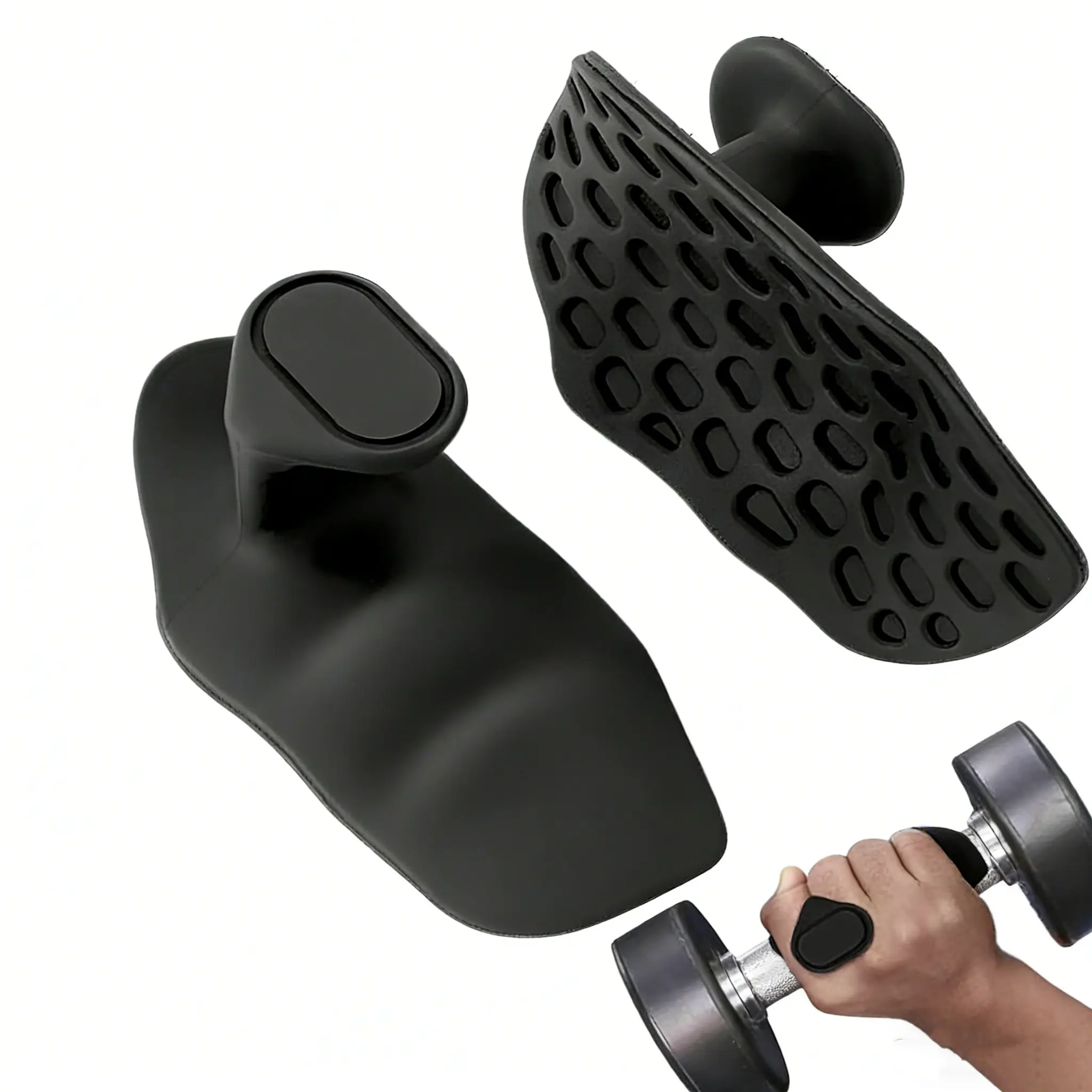 Silicone Gym Grips - Anti-Slip Weight Lifting Hand Pads, Fitness Exercise Accessories, Barbell & Pull Up Glove Alternative for Men & Women