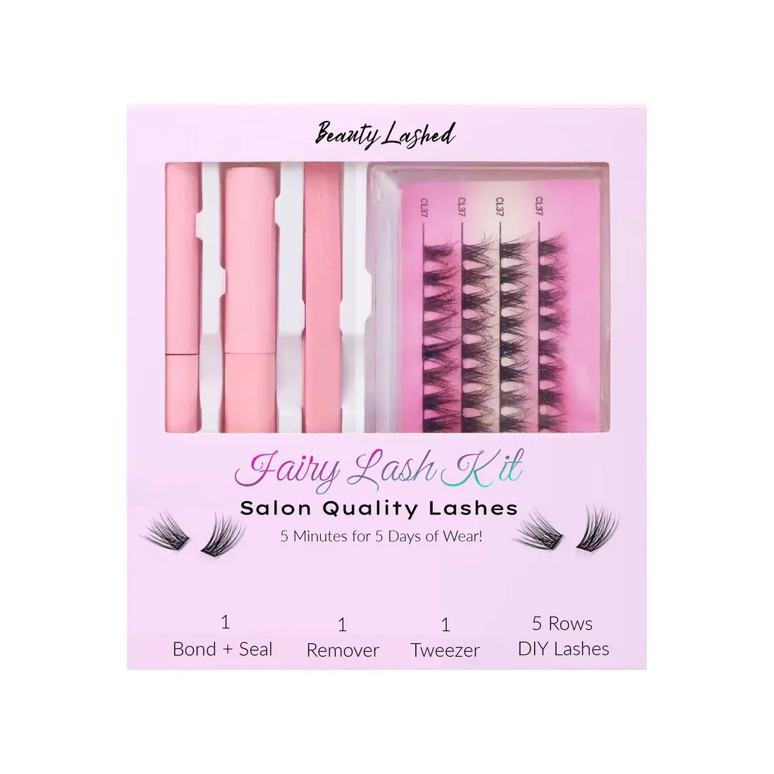 Beauty Lashed Fairy Lash Kit - Customizable Lash Look with Light-Weight Fibers
