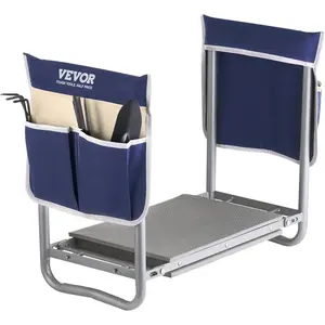 VEVOR Garden Kneeler and Seat Heavy Duty, Portable Garden Stool with 6'' EVA Kneeling Pad and 2 Tool Bags, Folding Garden Bench to Relieve Knee Back Pain, Great Gifts for Seniors, Family GardenersVEVOR Super Brand Day