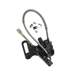 Dirt Bike Rear Hydraulic Brake Caliper Cylinder 530mm 20.86inch Rear Brake Assembly for 125cc-160cc Twin Beam Horizontal Pit Pro Trail Bike ATV UTV Go Kart Quad Buggy Moped Apollo SSR TTR Taotao Lifan
