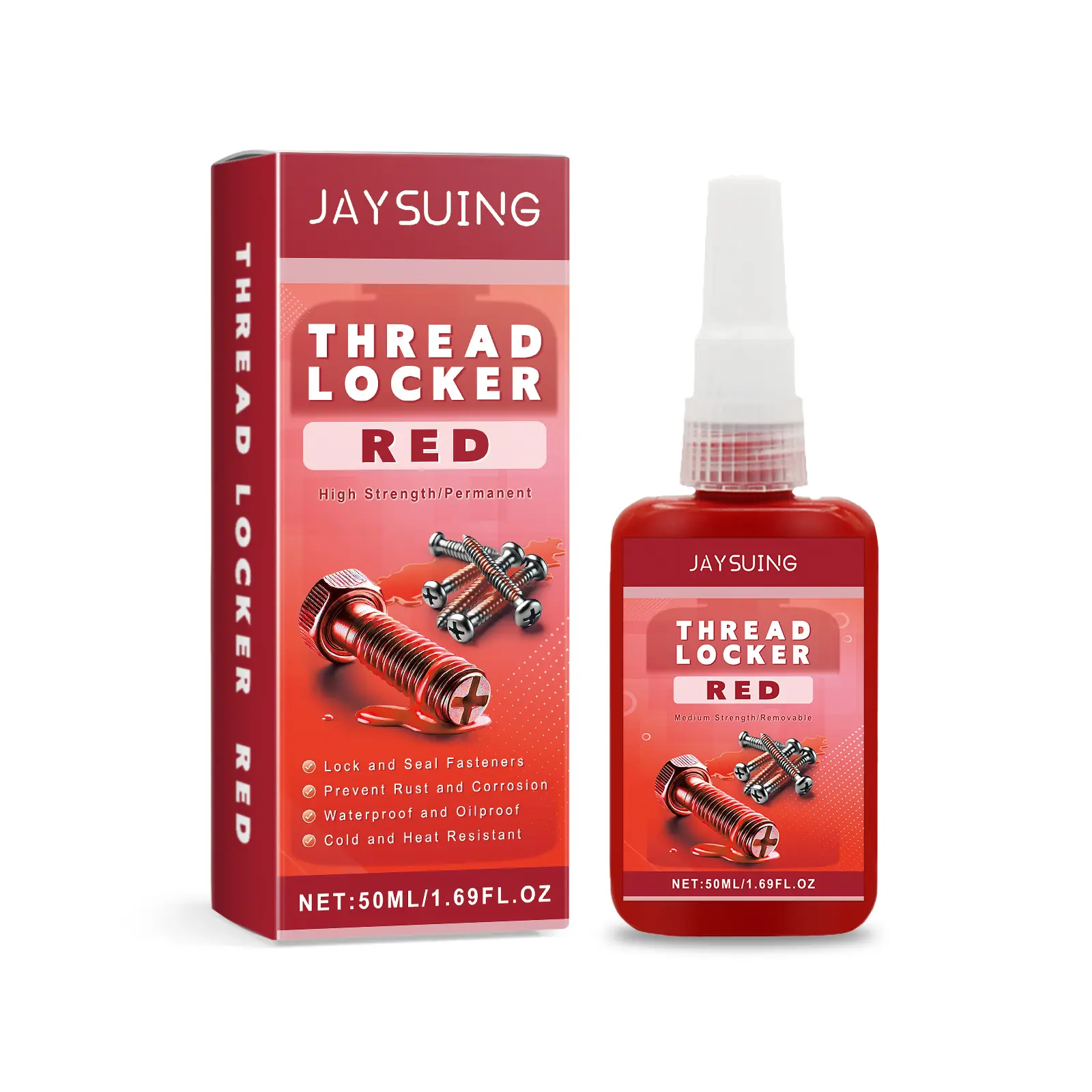 Thread Locking Adhesive for Metal Screws, Nuts and Bolts, Fastener Locking Compound for Assembly and Maintenance