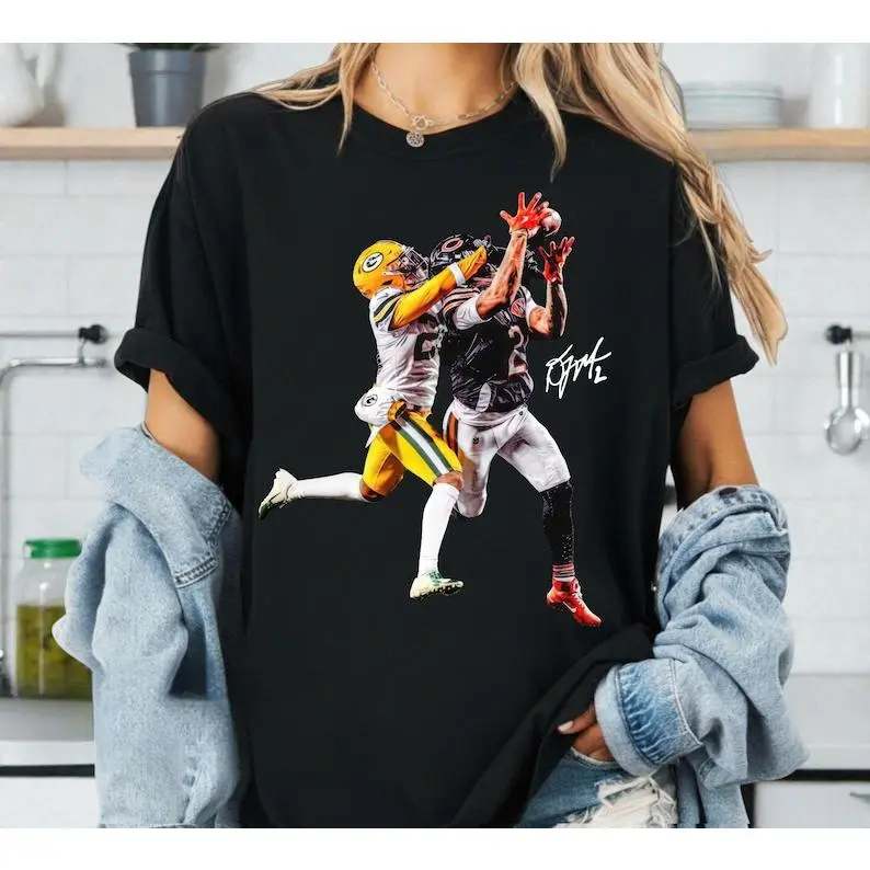[Sale Up To 50%] Unisex 100% Cotton DJ MOORE "Night Night" Chicago Football Adult T-Shirt, Unisex DJ Moore Graphic Tees, Bears Merch, Fan Gift Tee