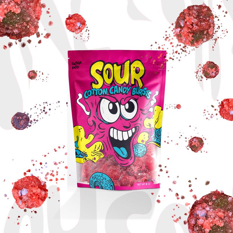 Sourboy Cotton Candy Sour Gushers 8 oz