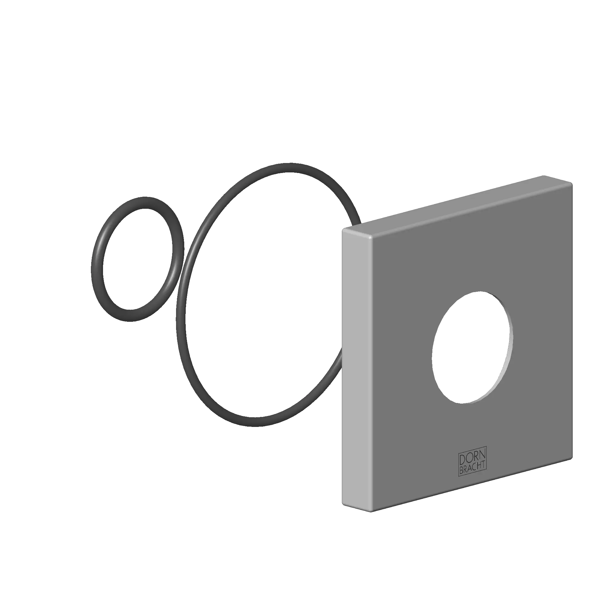 Dornbracht 90279802700 Escutcheon Set Db Logo 60 X 60 X 9 MM