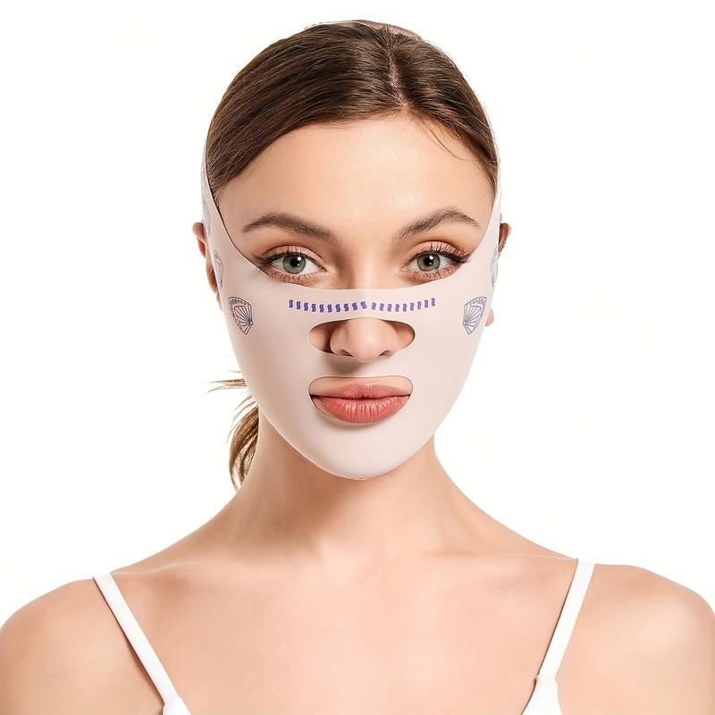 Facial Bandage for a Small V-Shaped Face, Facial Mask Band, V-Shaped Sleep Chin Strap, Facial Lifting Mask, Suitable for Sleep, Exercise, And Yoga, Reusable