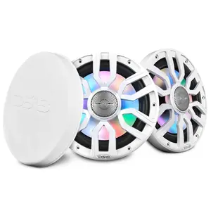 NXL 8" 2-Way Coaxial Marine Speaker with Bullet Tweeter and Digital Led Lights | 175W RMS 4-Ohm