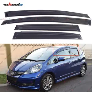 Window Visors for 2009-2014 Honda Fit GE Hatchback | Rain Guards Sun Shields Window Deflectors | Tape-On Design, 4PCS