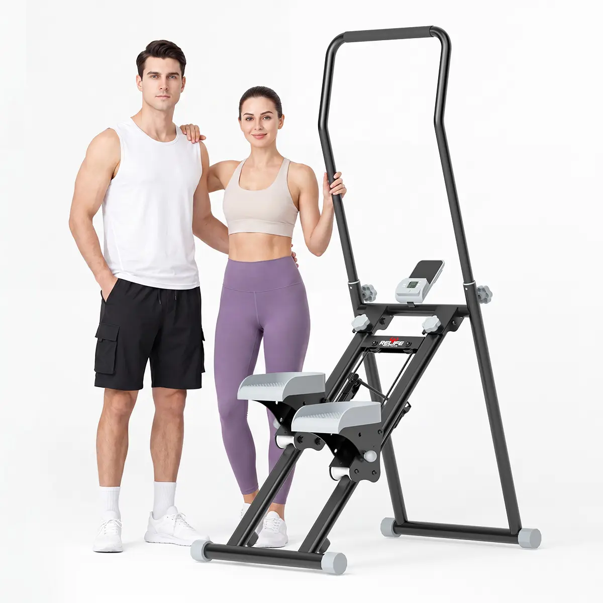RELIFE REBUILD YOUR LIFE Home Stair Climber for Home, Full Body Workout Machine with Adjustable Incline, Leg & Glute Trainer, 300 lbs Capacity
