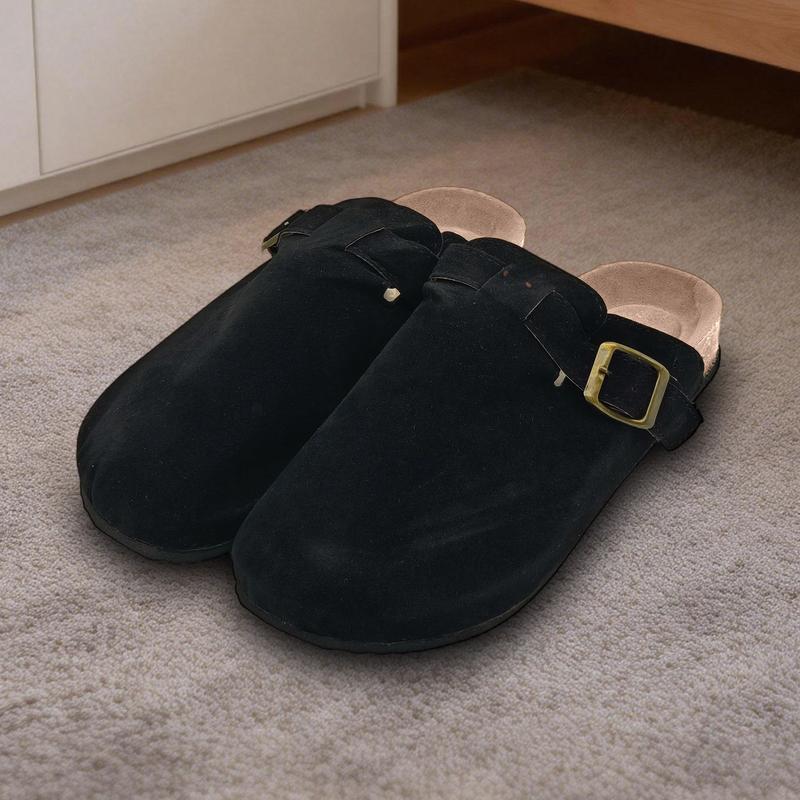 Men and Women's Premium Suede Slip-On Clogs with Adjustable Shoes, Comfortable Orthopedic Footbed Mules for Adult Indoor Outdoor Daily Wear