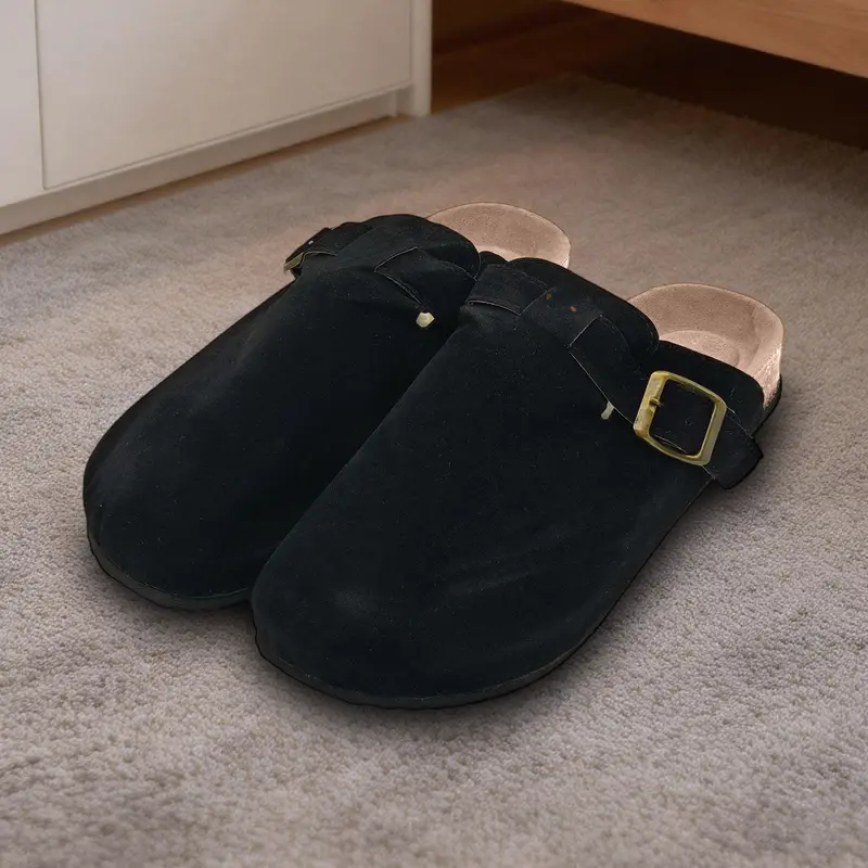 Men and Women's Premium Suede Slip-On Clogs with Adjustable Shoes, Comfortable Orthopedic Footbed Mules for Adult Indoor Outdoor Daily Wear