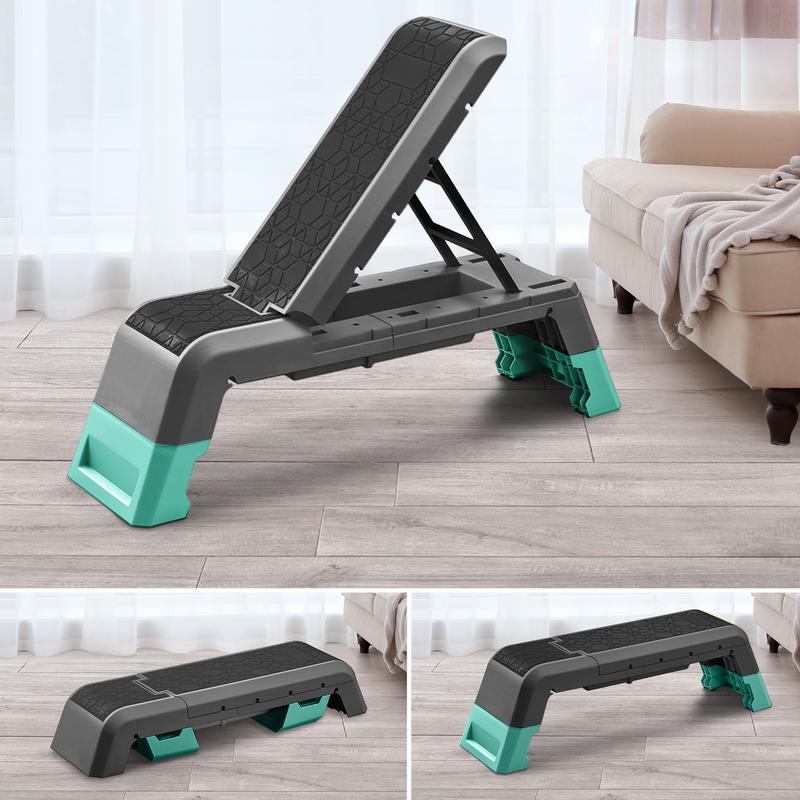 leikefitness Multifunctional Aerobic Deck with Cord Workout Platform Adjustable Dumbbell Bench Weight Bench Professional Fitness Equipment