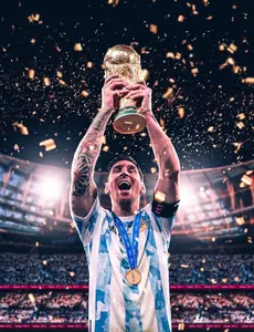 Messi World Cup Poster Print Unframed