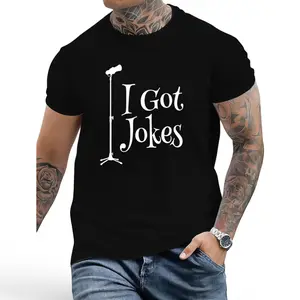 100% Cotton I Got Jokes Improv Stand Up Comedian Funny Microphone Comedy T-Shirt