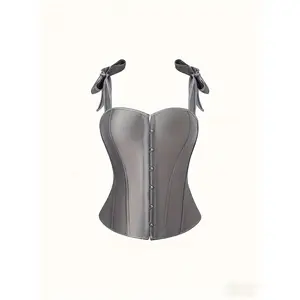 【UrbanFit Women】A Satin Corset for Outerwear That Cinches The Waist And Bust, Featuring a Strap That Can Be Tied at The Back for a More Tailored Look, Ideal for Formal Events