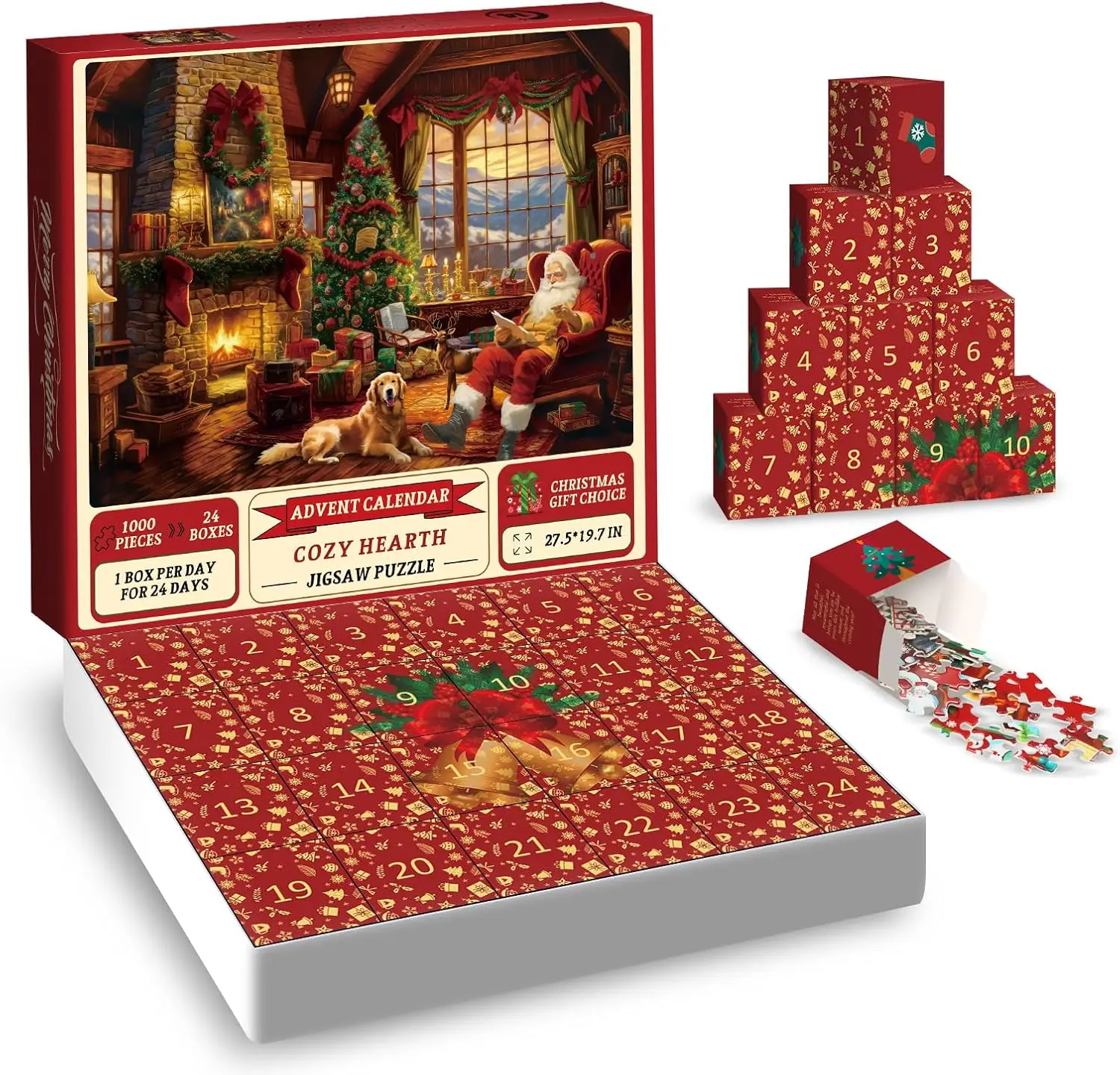 Advent Calendar Puzzles for Adults 1000 Pieces, Christmas Countdown Jigsaw Puzzl...