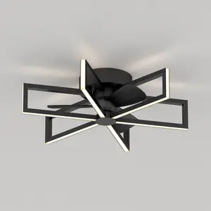 Swirl 26 in. LED modern ceiling fan 3 speeds - with remote