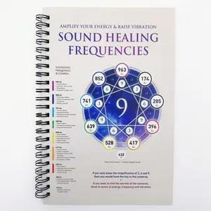 Energy Enhancement and Sound Healing Frequency Book, Spiral Bound Solfeggio Frequencies Chakra Reference Manual, Holistic Health Healing Guide