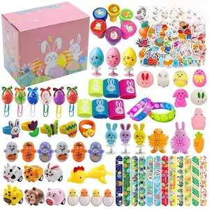 Prefilled Easter Eggs (36pcs/48pcs/72pcs/100pcs/200pcs) with Fun Toys and Stickers, Capsule Toys for Kids, Ideal for Egg Hunts, Party Favors, Classroom Prizes, Easter Egg Prefilled