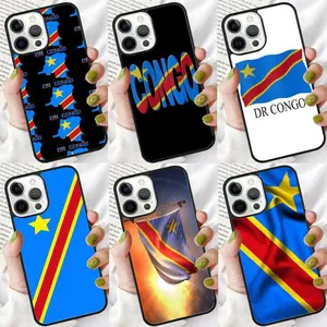 Congo Flag phone Case Cover For iPhone 16 15 14 Plus XR XS For apple 16 11 12 13 mini Pro Max coque