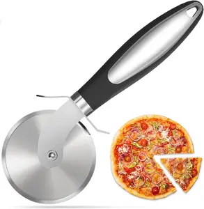 Premium Pizza Cutter, Multi-Purpose Stainless Steel Pizza Cutter Wheel with Non-Slip Soft Touch Handle, Perfect for Cutting Pizza, Dough and Pastry, Dishwasher Safe