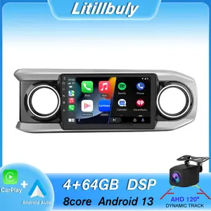 Car Stereo for Toyota Tacoma 2016-2021 touch screen has Android Auto Wireless Carplay, Bluetooth WIFI supports GPS Navigation