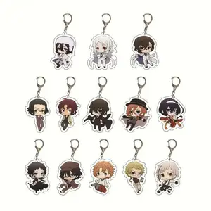 Q Version Anime Stray Dogs Keychain Shaking Osamu Dazai Nakahara Sensibility Cosplay key Chain, Cute Keyring Accessory, Fun Charm For Backpack Or Purse | High Quality and Customer Favorite Items