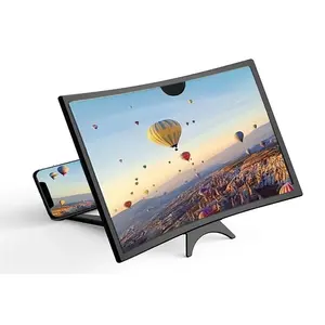 12 Inch Phone Projector, 3D Screen Extender for Movies Games Videos, Foldable Smartphone Stand, Enhance Your Viewing Experience