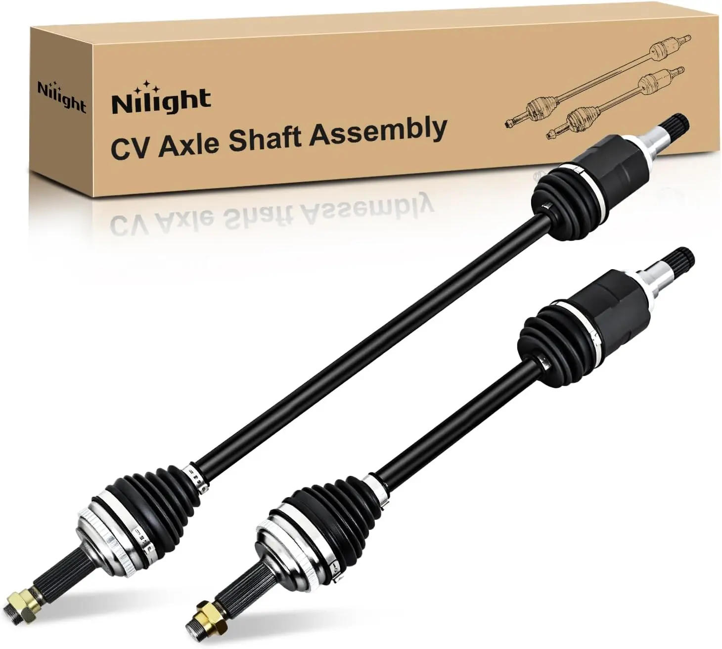 Nilight CV Axle Shaft Assembly Compatible with 2009 2010 2011 2012 2013 2014 2015 2016 2017 2018 Toyota Corolla L4 1.8L 2003-2013 Toyota Matrix 2003-2010 Pontiac Vibe Front Half-Shaft Replacement, 1 Pair, 40° Twist Angle, Dust Jacket, Smooth Drive, Half S